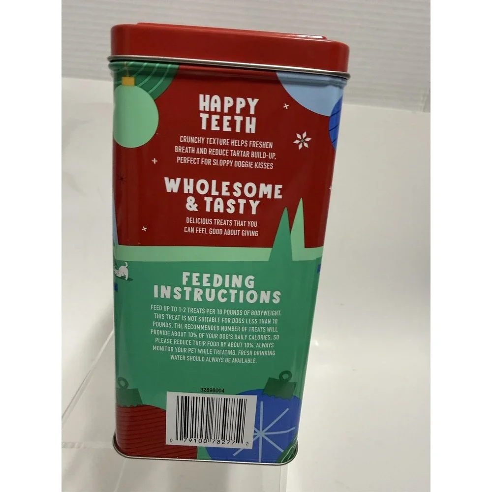 Milk Bone EMPTY Christmas Holiday Biscuits Tin (tin only no treats) Truck Dog
